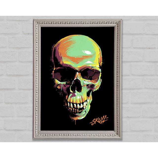 Pop Art Skull Framed Print Bright Star Size: 29.7cm H x 21cm W x 3cm D on Productcaster.