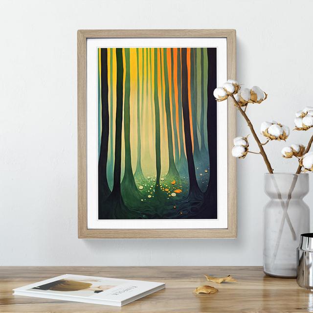 Elegant Forest - Picture Frame Graphic Art Alpen Home Size: 34cm H x 25cm W x 2cm D, Frame Colour: Oak on Productcaster.