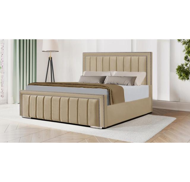 Devisha Upholstered Storage Bed Rosalind Wheeler Size: Double, Colour: Mink on Productcaster.