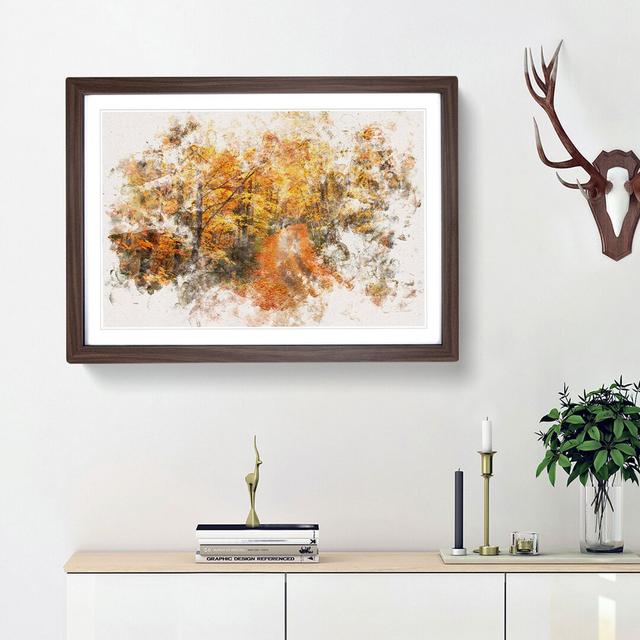 Heading into the Forest - Picture Frame Painting Print East Urban Home Frame Option: Walnut Framed, Size: 45cm H x 63cm W x 2cm D on Productcaster.