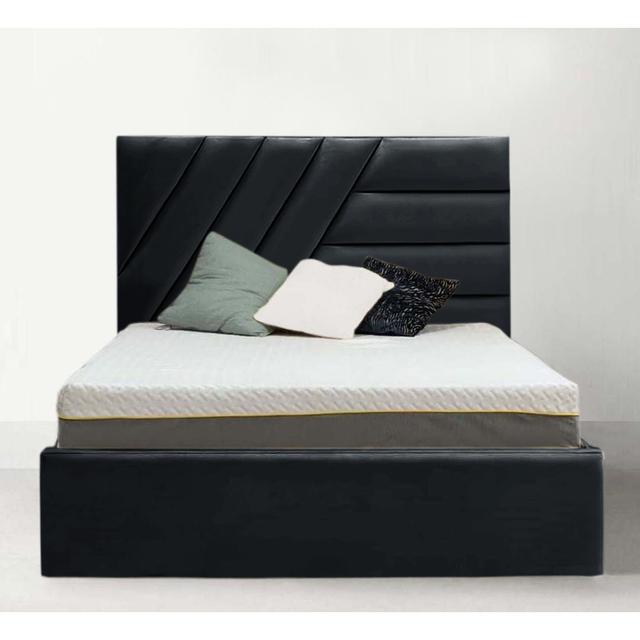 Eleonora Bed Ebern Designs Size: Super King (6'), Colour: Steel on Productcaster.