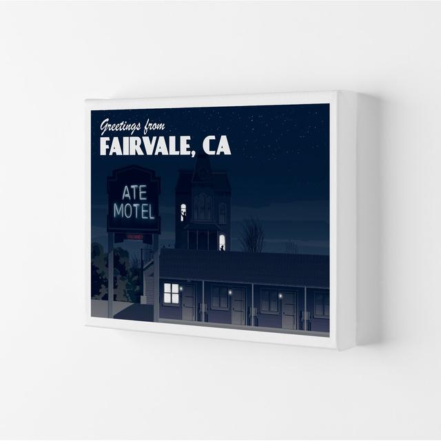 Bates Motel Night by Richard O'Neill - Print Corrigan Studio Format: Wrapped Canvas, Size: 29.7cm H x 42cm W x 4cm D on Productcaster.