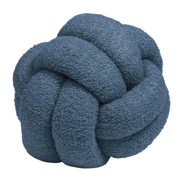 Boucle Knot Novelty Throw Cushion furn. Colour: Blue on Productcaster.