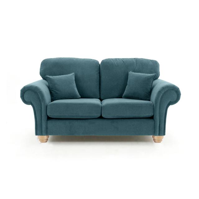 Foreston 2 Seater Velvet Sofa Rosdorf Park Seating Capacity: 1, Upholstery Colour: Petrol on Productcaster.