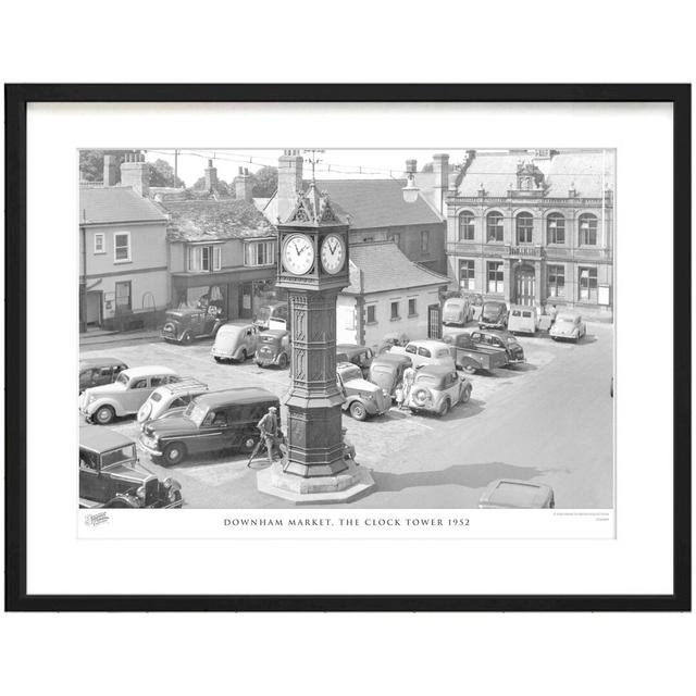 'Downham Market, the Clock Tower 1952' by Francis Frith - Picture Frame Photograph Print on Paper The Francis Frith Collection Size: 28cm H x 36cm W x on Productcaster.