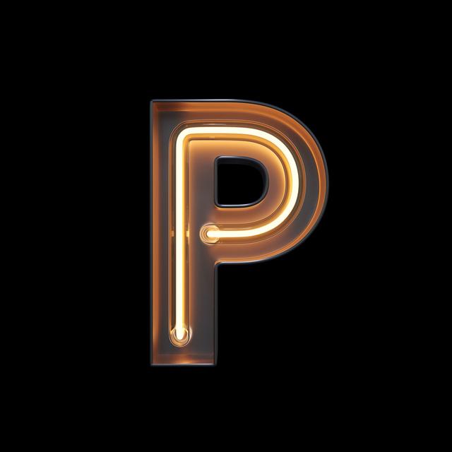 Neon Light Alphabet P With Clipping Path by Sarawuth702 - Wrapped Canvas Print Borough Wharf Size: 76cm H x 76cm W on Productcaster.