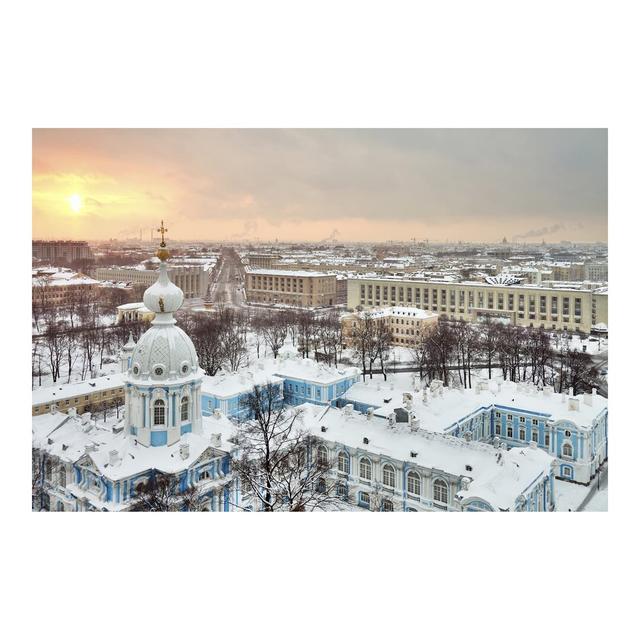 Winter in St. Petersburg 1.92m x 1.92m Textured Matte Peel & Stick Wall Mural East Urban Home Size: 225"cm L x 336"cm W on Productcaster.