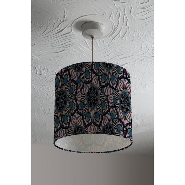 Mandalas Cotton Drum Lamp Shade Bloomsbury Market Size: 22cm H x 25cm W x 25cm D on Productcaster.