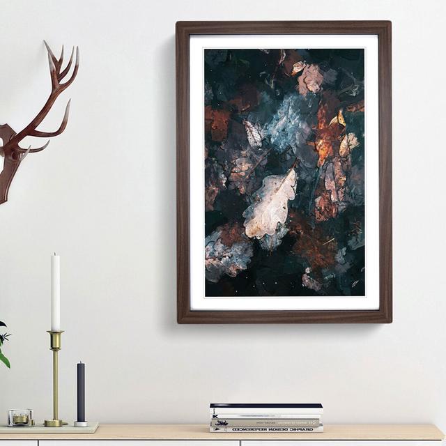 Autumnal Leaves in Abstract - Picture Frame Graphic Art Print East Urban Home Size: 65cm H x 48cm W x 2cm D, Frame Option: Walnut Framed on Productcaster.