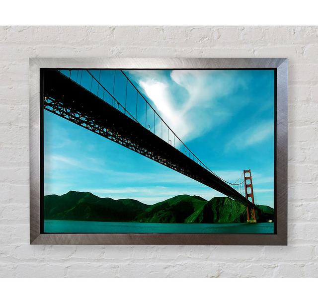 San Francisco Silveren Gate Bridge Blue View - Print Bright Star Size: 84.1cm H x 118.9cm W on Productcaster.