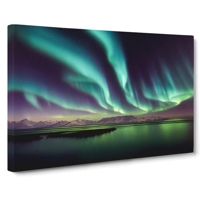 Aurora Borealis View - Wrapped Canvas Painting 17 Stories Size: 50cm H x 76cm W x 3cm D on Productcaster.