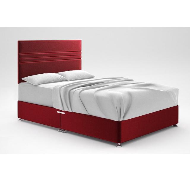 Ostara Divan Base 17 Stories Colour: Red, Storage Type: 2 Drawers, Size: King (5') on Productcaster.