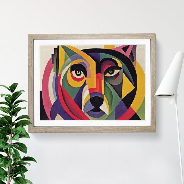 XH1022-10253X Wolf Abstract Vol.1 - Single Picture Frame Print George Oliver Format: Oak Framed, Size: 25cm H x 34cm W x 2cm D on Productcaster.