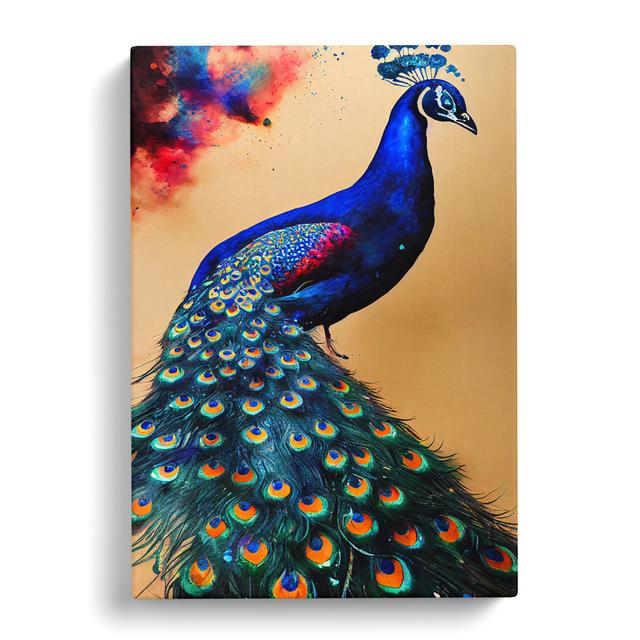 XV1022-5054X Vivid Peacock - Print Latitude Vive Format: Wrapped Canvas, Matte Colour: No Matte, Size: 50cm H x 35cm W x 2cm D on Productcaster.