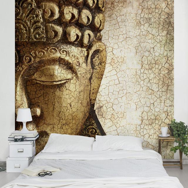 Tapete Vintage Buddha 1.92m L x 192cm B Dexter Bloomsbury Market Größe: 3,36 m x 336 cm on Productcaster.