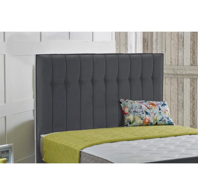 Ashley-Leigh Upholstered Headboard 17 Stories Colour: Grey, Size: Kingsize (5') on Productcaster.