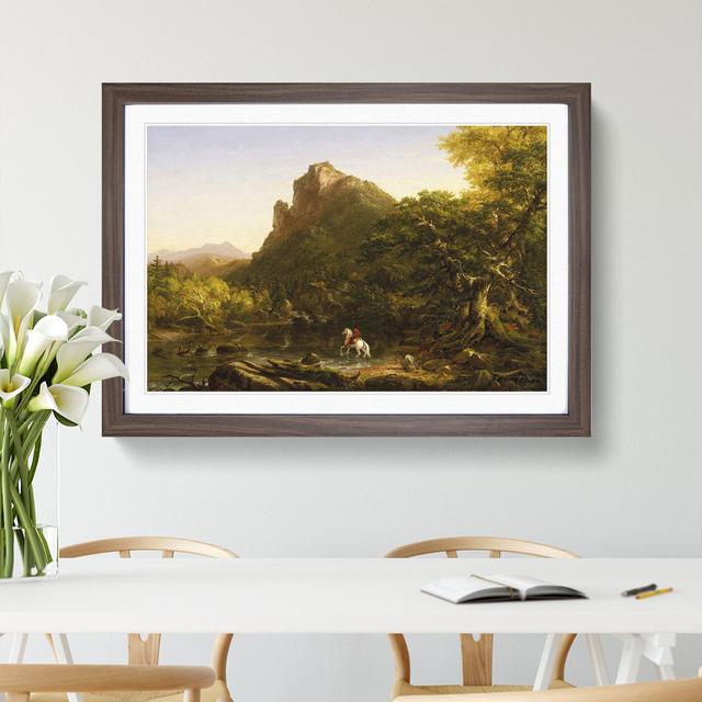 The Mountain Ford by Thomas Cole - Picture Frame Painting East Urban Home Size: 36cm H x 48cm W x 2cm D, Frame Option: Walnut Framed on Productcaster.