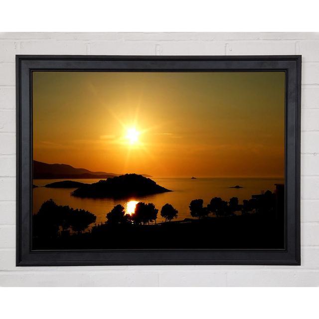 Ksamil Framed Print Wall Art Highland Dunes Size: 42cm H x 59.7cm W x 1.5cm D, Format: Matte Black Framed Paper on Productcaster.