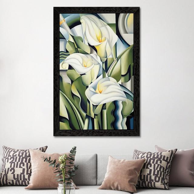 Cubist Lilies by Catherine Abel - Graphic Art Print on Canvas East Urban Home Size: 152.4cm H x 101.6cm W x 3.81cm D, Frame Option: Black Framed on Productcaster.