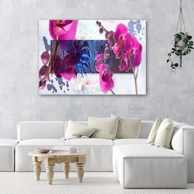 Leinwandbild Orchid Abstraction Pink Rosalind Wheeler Größe: 70 cm H x 100 cm B x 2 cm T on Productcaster.