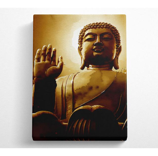 Sepia Buddha Statue - Print ClassicLiving Size: 106.6cm H x 66cm W x 10cm D on Productcaster.