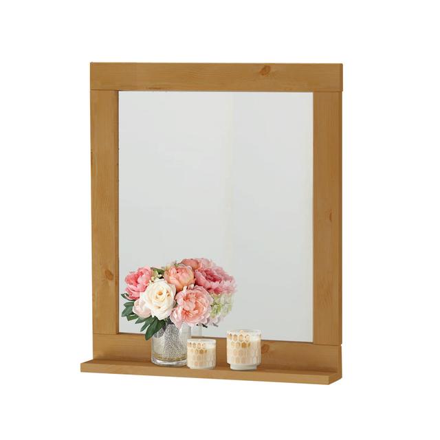 Mease Wood Flat Wall Mirror Alpen Home on Productcaster.