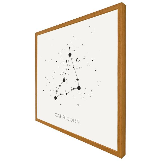 Esterbrook Star Constellation Zodiac Capricorn - Print Maturi Frame Colour: Black, Size: 41cm H x 41cm W x 4cm D on Productcaster.