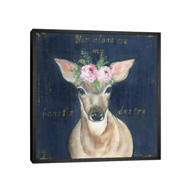 As the Deer-Canvas Happy Larry Format: Black Framed, Size: 66.04cm H x 66.04cm W x 3.81cm D on Productcaster.