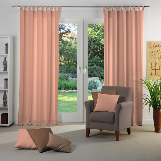 Uni Collection 100% Cotton Room Darkening Tab Top Curtain Panel Adam Panel Size: 142cm Width x 385cm Drop, Curtain Colour: Papaya on Productcaster.