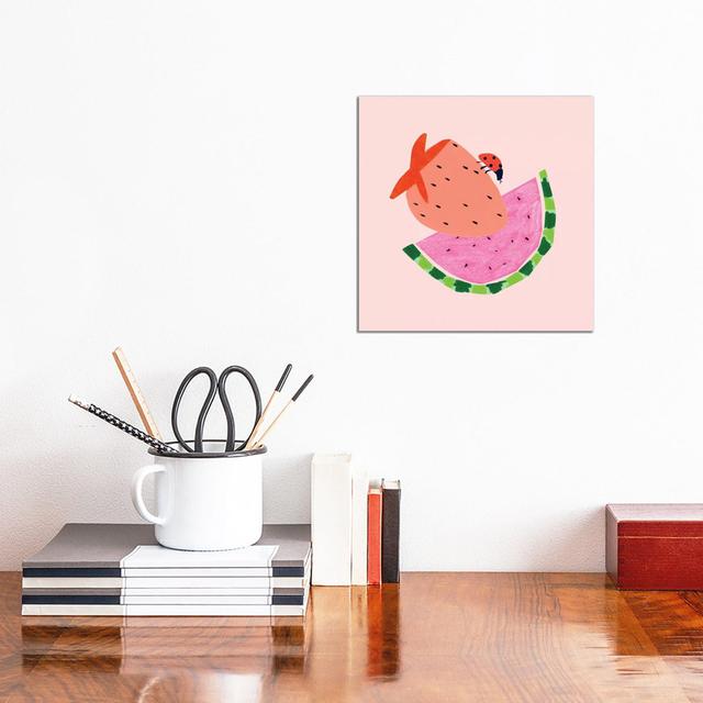 Strawberry Fields I by Blanckslate - Wrapped Canvas Gallery-Wrapped Canvas Giclée Rosalind Wheeler Size: 30.48cm H x 30.48cm W x 1.91cm D on Productcaster.