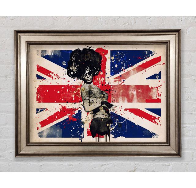 Union Jack Woman Side - Einzelner Bilderrahmen Kunstdrucke Bright Star Größe: 100 cm H x 141,4 cm B on Productcaster.