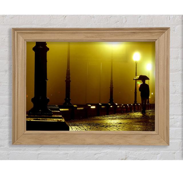 Alley Night - Single Picture Frame Art Prints Bright Star Size: 42cm H x 59.7cm W x 8cm D on Productcaster.