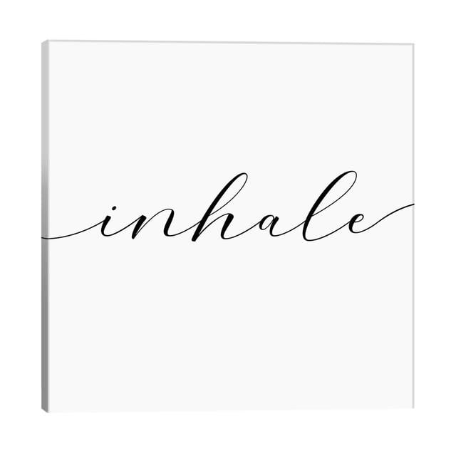 Inhale - Square - Wrapped Canvas Print East Urban Home Size: 93.98cm H x 93.98cm W x 1.91cm D on Productcaster.