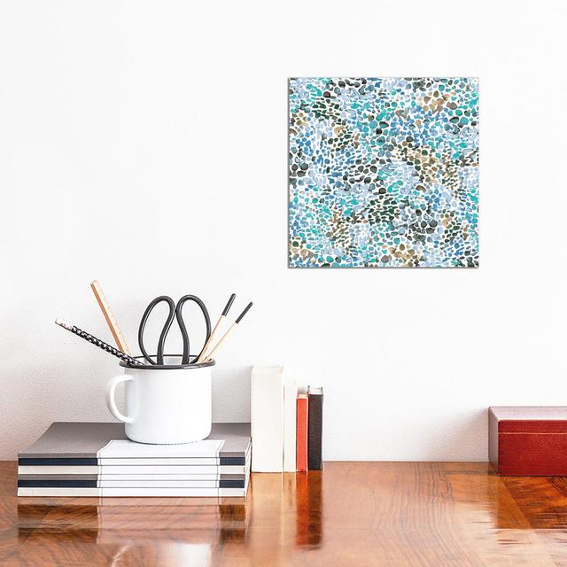 Speckled Watercolor Blue by Ninola Design - Wrapped Canvas Gallery-Wrapped Canvas Giclée Metro Lane Size: 30.48cm H x 30.48cm W x 1.91cm D on Productcaster.