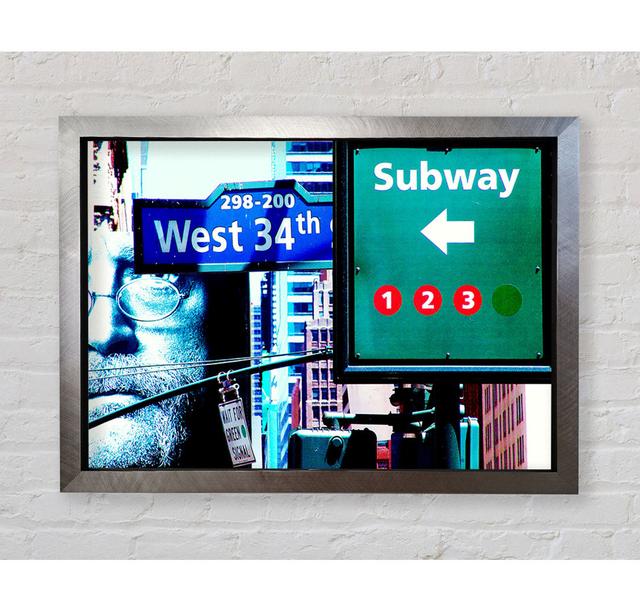 New York City West 34Th Street - Single Picture Frame Art Prints Bright Star Size: 59.7cm H x 84.1cm W on Productcaster.