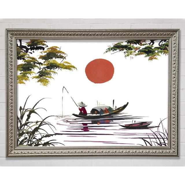 The Japanese Sun Fisherman - Print Bright Star Size: 59.7cm H x 84.1cm W x 3cm D on Productcaster.