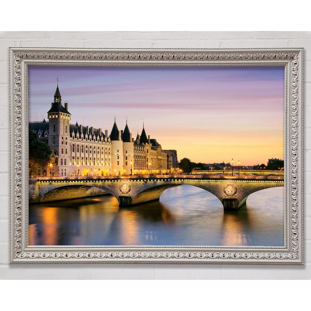 River Seine At Twilight 1 - Single Picture Frame Art Prints Bright Star Size: 100cm H x 141.4cm W x 3cm D on Productcaster.