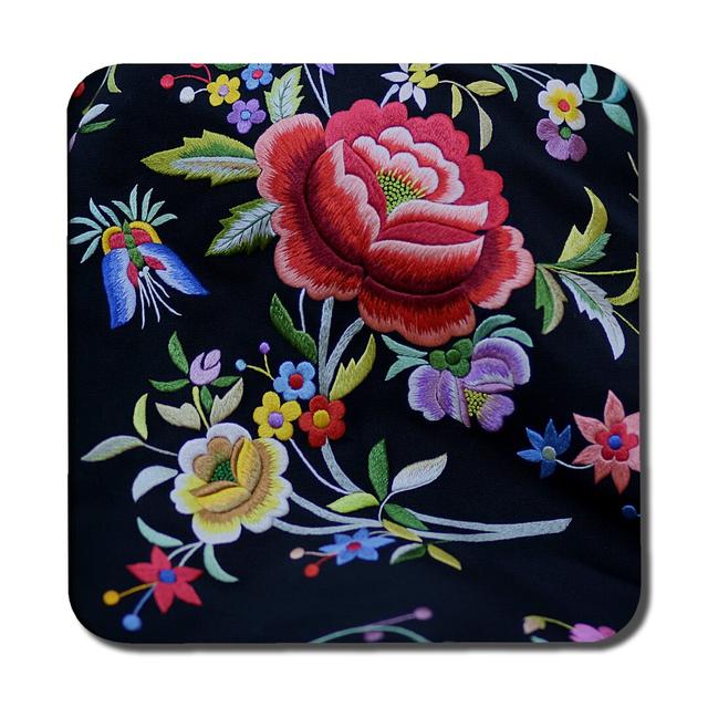 Vibrant Flowers Coaster (Set of 6) Marlow Home Co. on Productcaster.