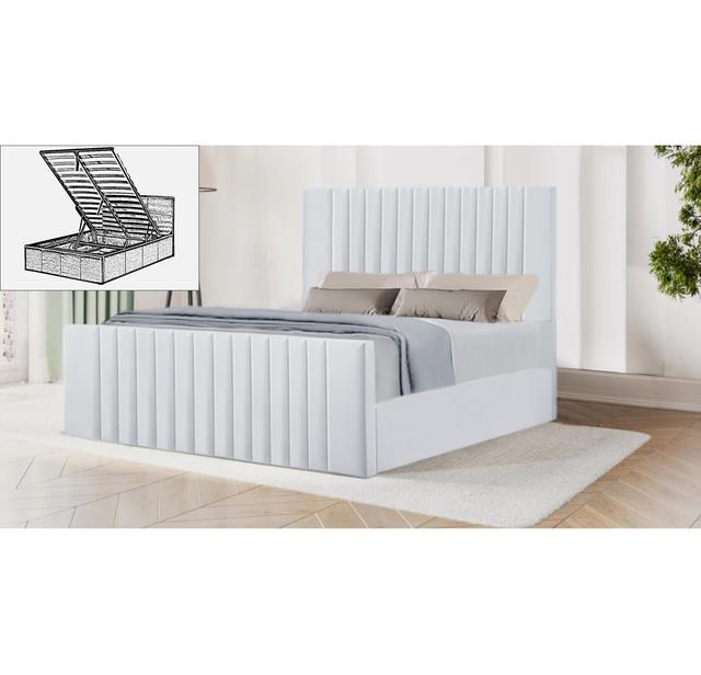 Bastri Bed Brayden Studio Size: Single (90 x 190 cm), Colour: White on Productcaster.