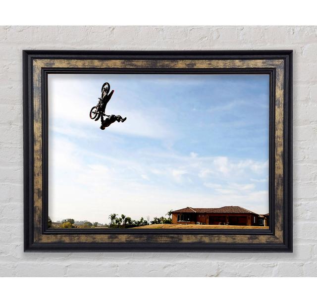 Motorcross In The Air - Single Picture Frame Art Prints Bright Star Size: 59.1cm H x 84.1cm W x 8cm D on Productcaster.