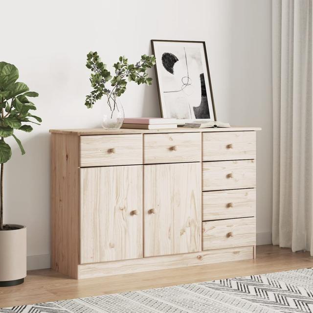 Vidaxl Sideboard ALTA 112X35x73 Cm Solid Wood Pine ClassicLiving Farbe: Braun on Productcaster.