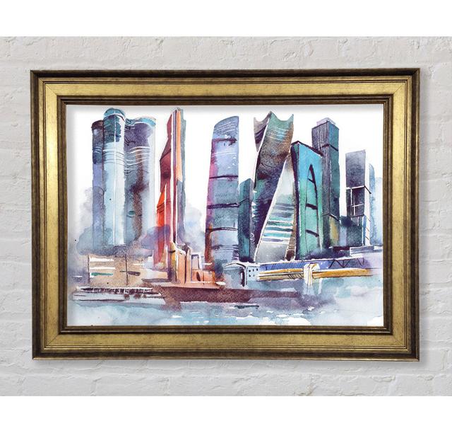 The City Harbour - Single Picture Frame Art Prints Bright Star Size: 84.1cm H x 142.2cm W x 8cm D on Productcaster.