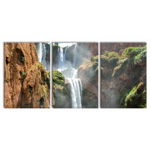 Spectacular Waterfall Photographic Art Print Multi-Piece Image on Canvas East Urban Home Size: 100 cm H x 210 cm W on Productcaster.