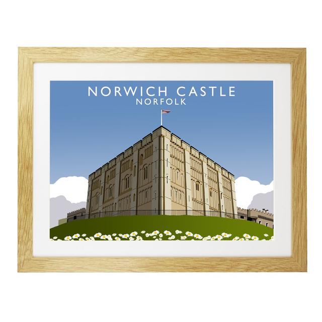 Norwich Castle by Richard O'Neil - Print East Urban Home Format: Oak Wood Frame, Size: 44 cm H x 54 cm W x 2.2 cm D on Productcaster.