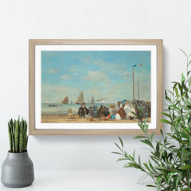 Beach at Trouville Vol.3 by Eugene Boudin - Picture Frame Painting East Urban Home Frame Option: Oak Framed, Size: 27cm H x 36cm W x 2cm D on Productcaster.