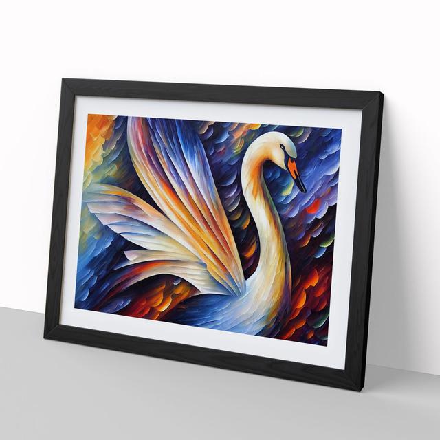 Swan Vol.1 Abstract - Picture Frame Painting Rosdorf Park Frame Colour: Black Framed, Size: 25cm H x 34cm W x 2cm D on Productcaster.