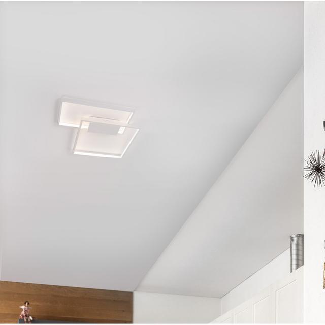 Iwan 2-Light LED Flush Mount Ebern Designs Fixture Finish: White on Productcaster.