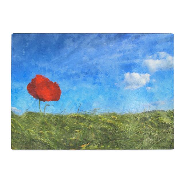 Red Poppy Flower Vol.2 Painting Chopping Board East Urban Home Size: 0.4cm H x 20cm W x 28.5cm L on Productcaster.