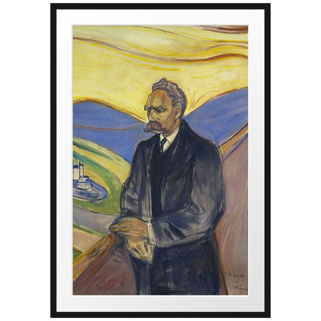 Gerahmter Kunstdruck Portrait of Friedrich Nietzsche von Edvard Munch Rosalind Wheeler Maße: 100 cm H x 70 cm B x 2,5 cm T on Productcaster.