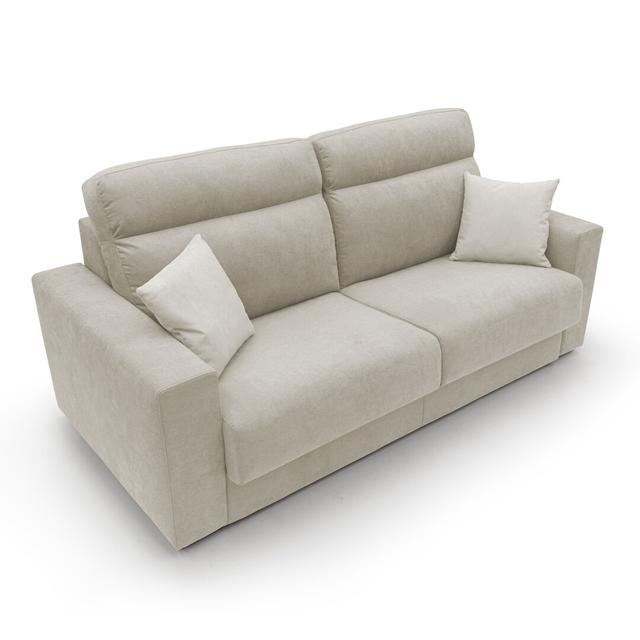 2-Sitzer Schlafsofa Ebern Designs Farbe der Polsterung: beige on Productcaster.